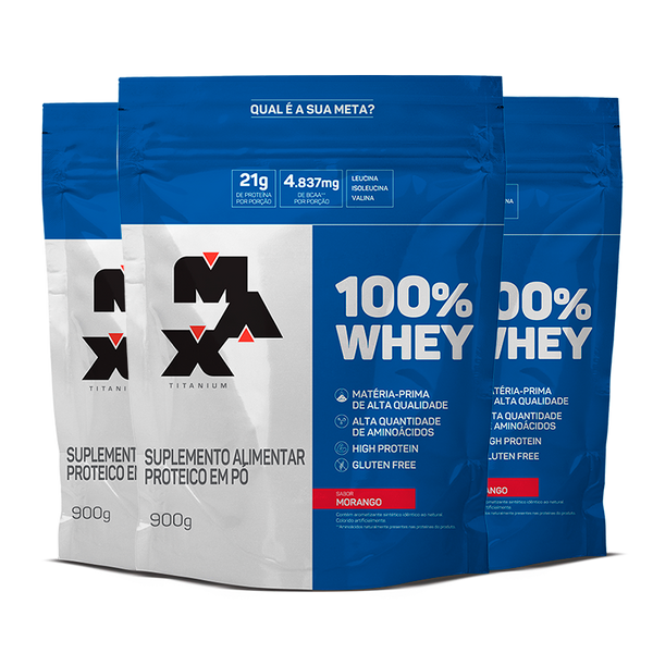 100% Whey Protein (Refil-900g) Max Titanium