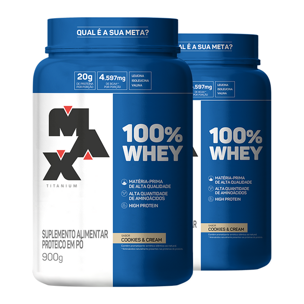 100% WHEY PROTEIN (2X900G) MAX TITANIUM