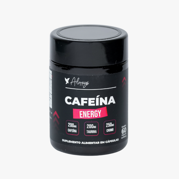 Cafeína Energy - Cafeína 200mg, Taurina e Cromo - 60 Cápsulas